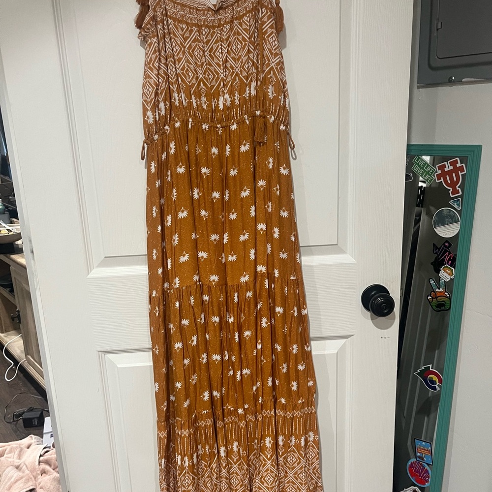 Bohemian Orange Maxi Dress